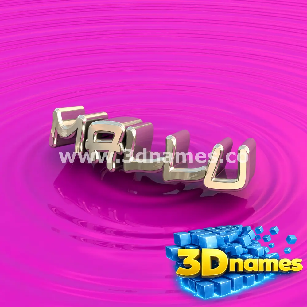mallu in Pink Graffiti style - 3D name wallpaper