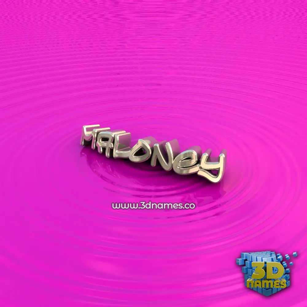 maloney in Pink Graffiti style - 3D name wallpaper