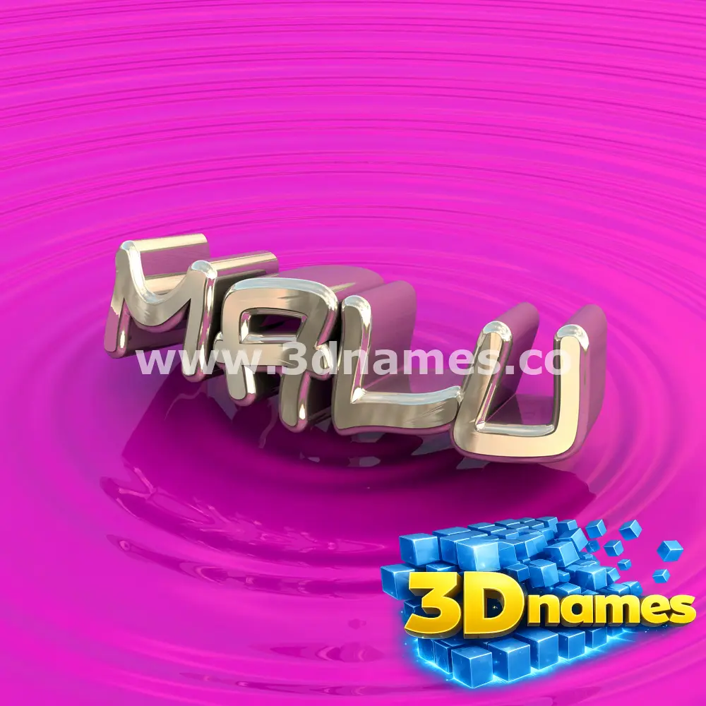 malu in Pink Graffiti style - 3D name wallpaper