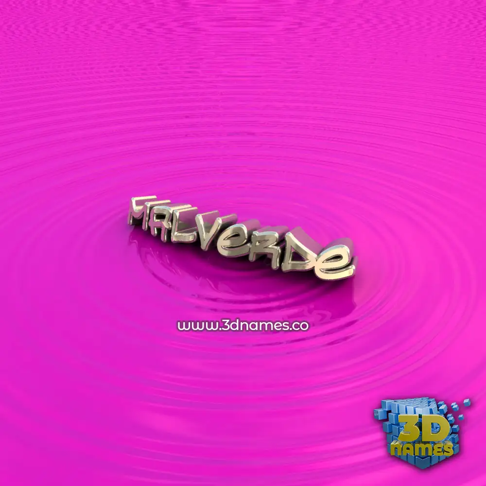 malverde in Pink Graffiti style - 3D name wallpaper