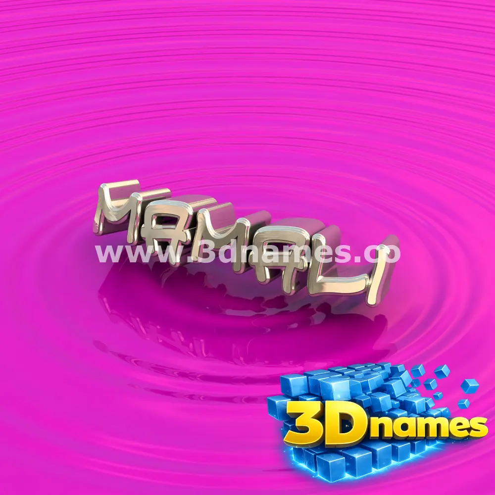 mamali in Pink Graffiti style - 3D name wallpaper