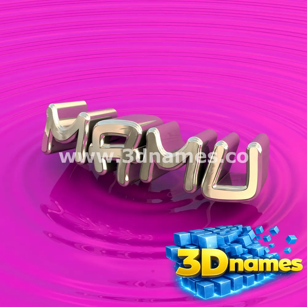 mamu in Pink Graffiti style - 3D name wallpaper