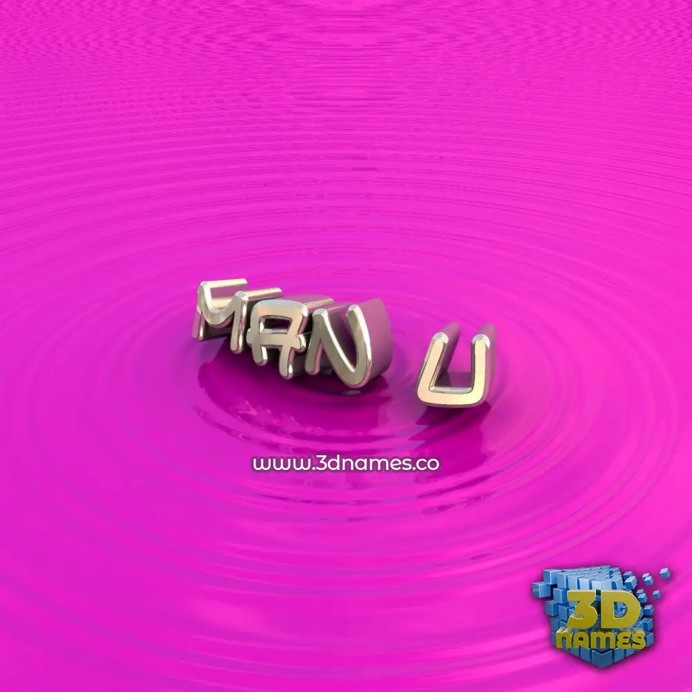 man u in Pink Graffiti style - 3D name wallpaper
