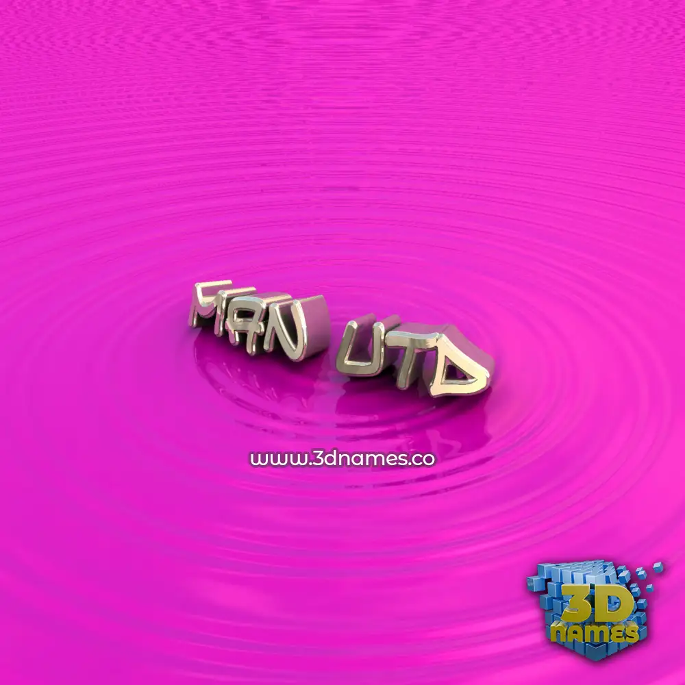 man utd in Pink Graffiti style - 3D name wallpaper