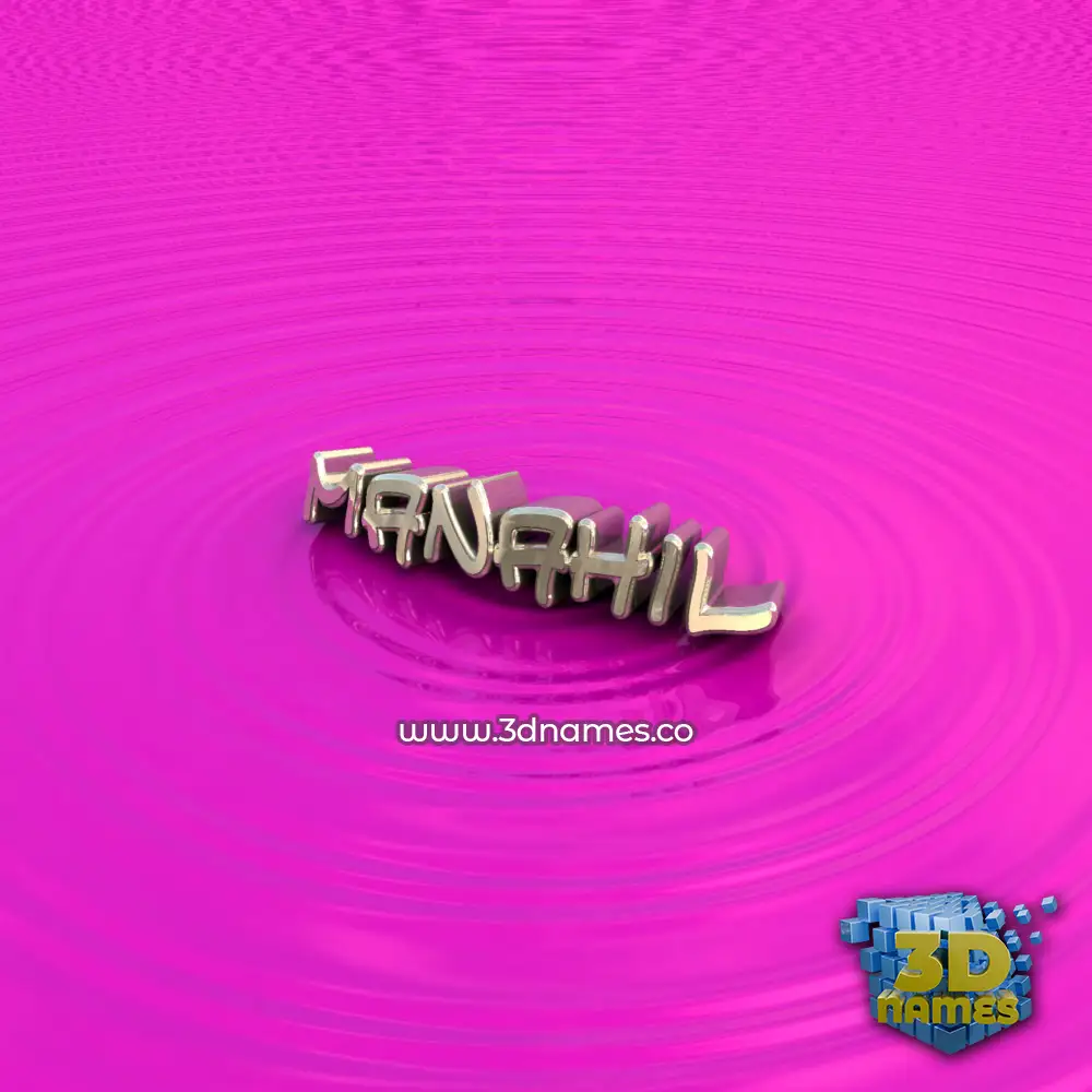 manahil in Pink Graffiti style - 3D name wallpaper