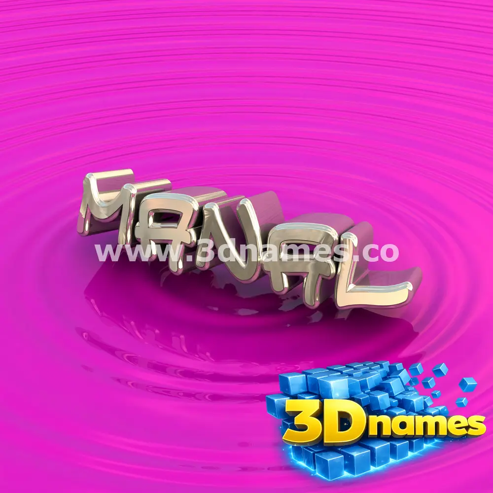 manal in Pink Graffiti style - 3D name wallpaper