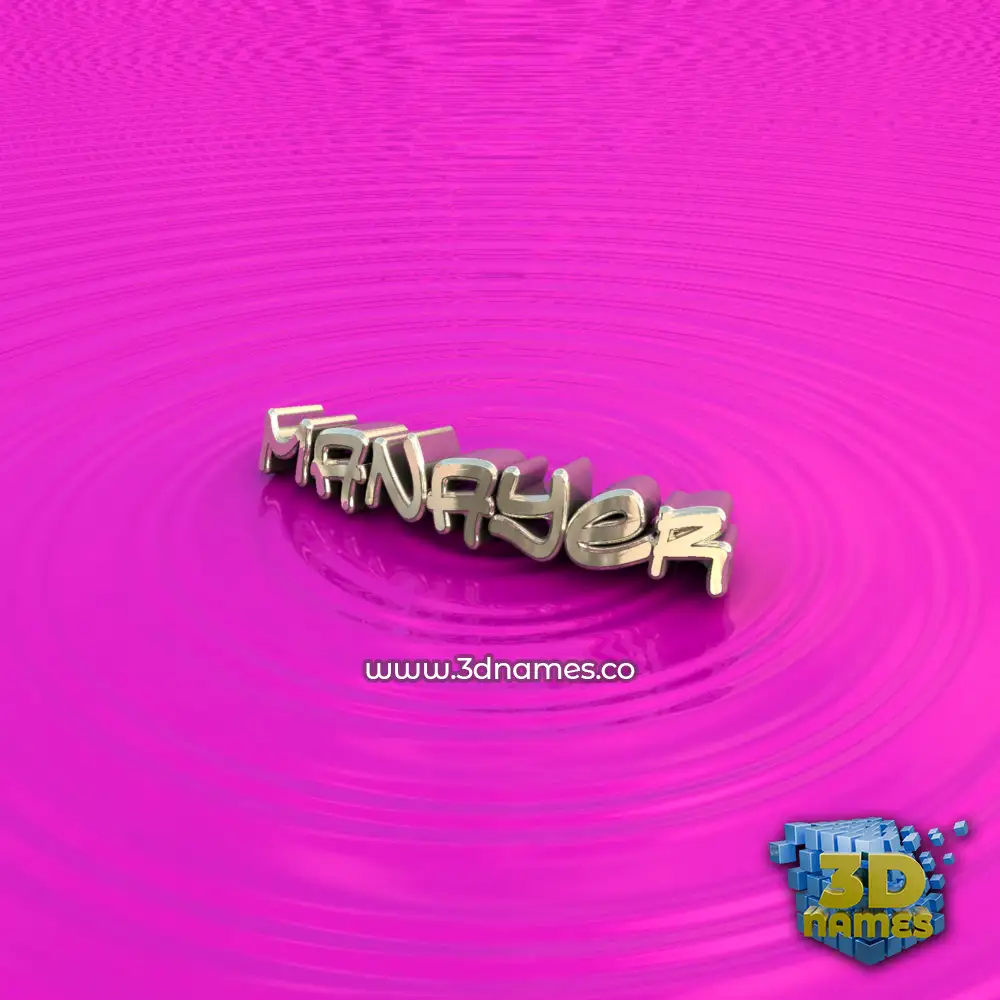 manayer in Pink Graffiti style - 3D name wallpaper