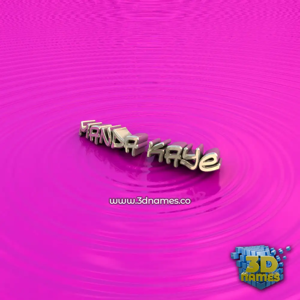 manda kaye in Pink Graffiti style - 3D name wallpaper