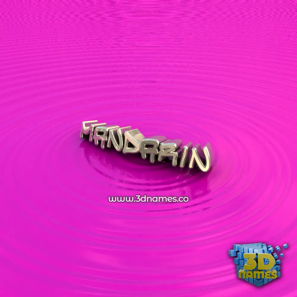 mandarin in Pink Graffiti style - 3D name wallpaper