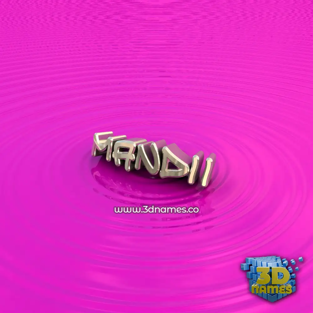 mandii in Pink Graffiti style - 3D name wallpaper