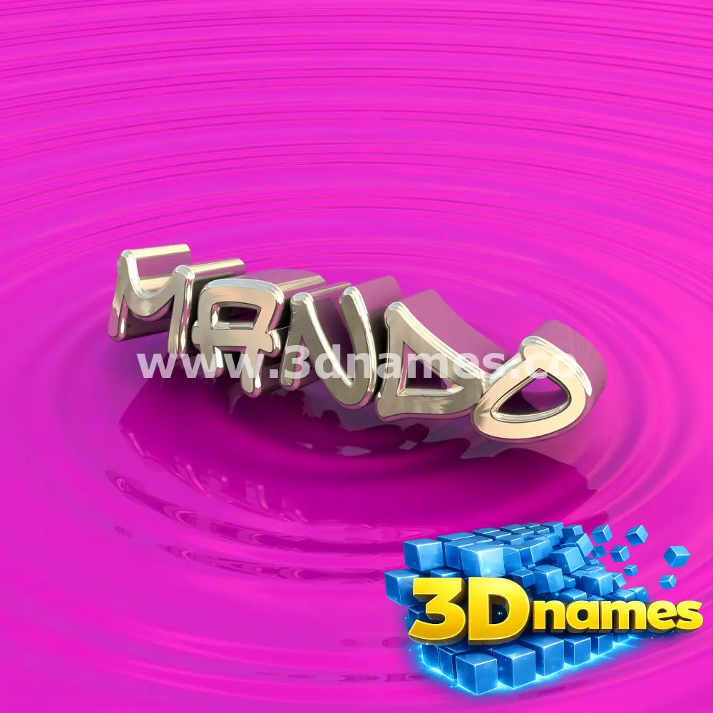 mando in Pink Graffiti style - 3D name wallpaper