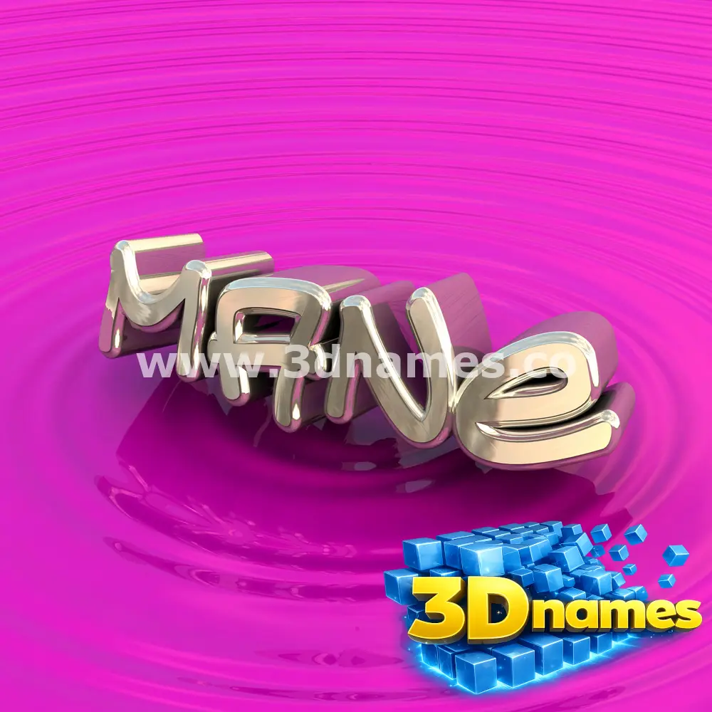 mane in Pink Graffiti style - 3D name wallpaper