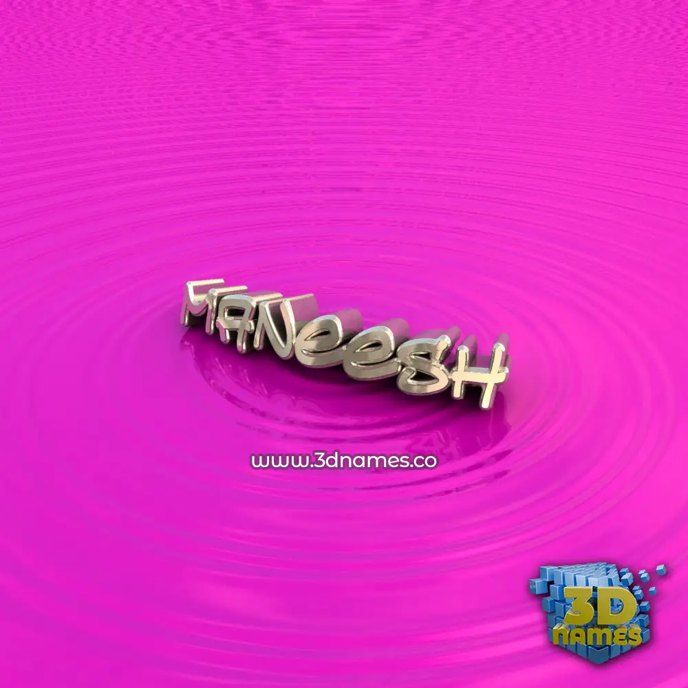 maneesh in Pink Graffiti style - 3D name wallpaper