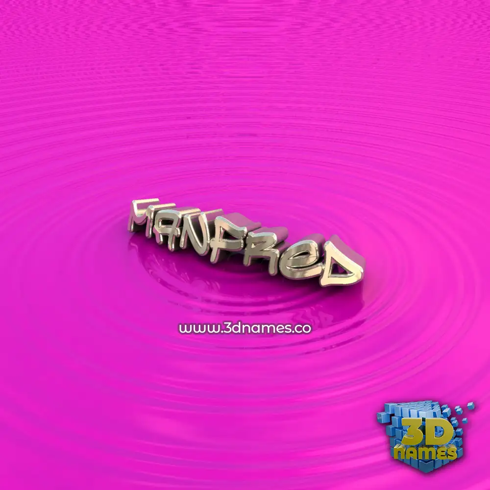manfred in Pink Graffiti style - 3D name wallpaper