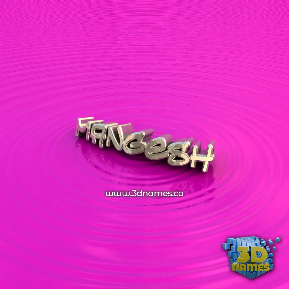 mangesh in Pink Graffiti style - 3D name wallpaper