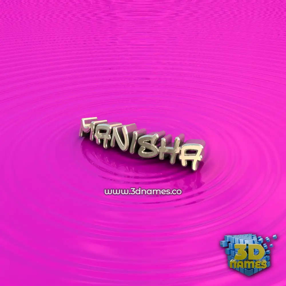 manisha in Pink Graffiti style - 3D name wallpaper