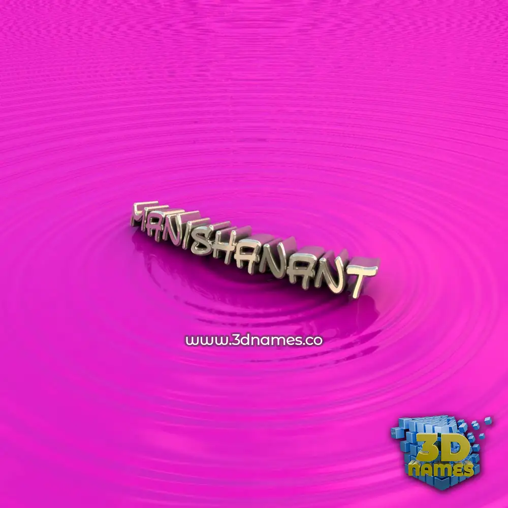 manishanant in Pink Graffiti style - 3D name wallpaper