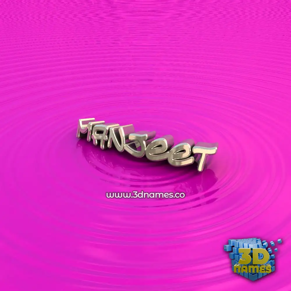 manjeet in Pink Graffiti style - 3D name wallpaper