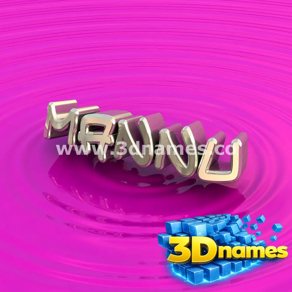 mannu in Pink Graffiti style - 3D name wallpaper
