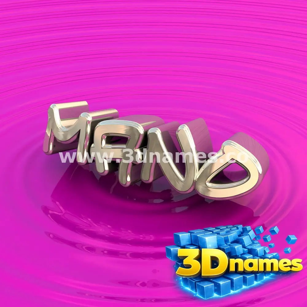 mano in Pink Graffiti style - 3D name wallpaper