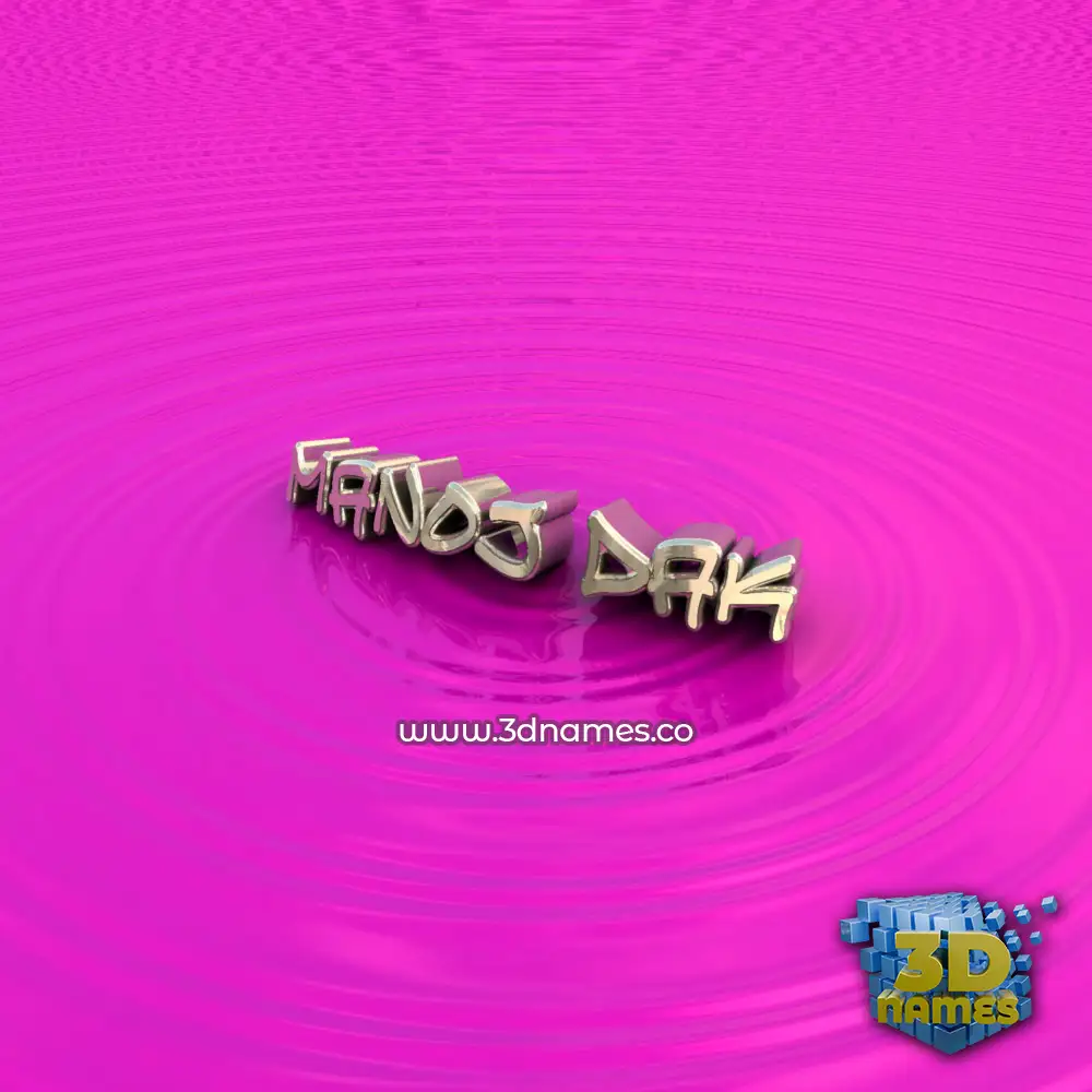 manoj dak in Pink Graffiti style - 3D name wallpaper