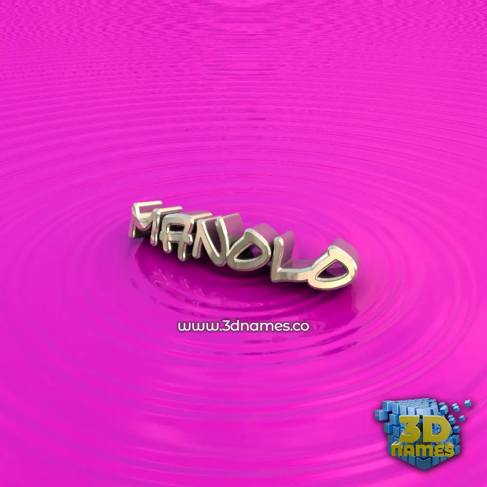 manolo in Pink Graffiti style - 3D name wallpaper