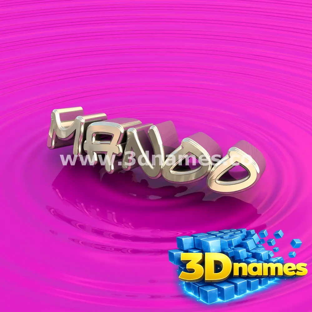 manoo in Pink Graffiti style - 3D name wallpaper