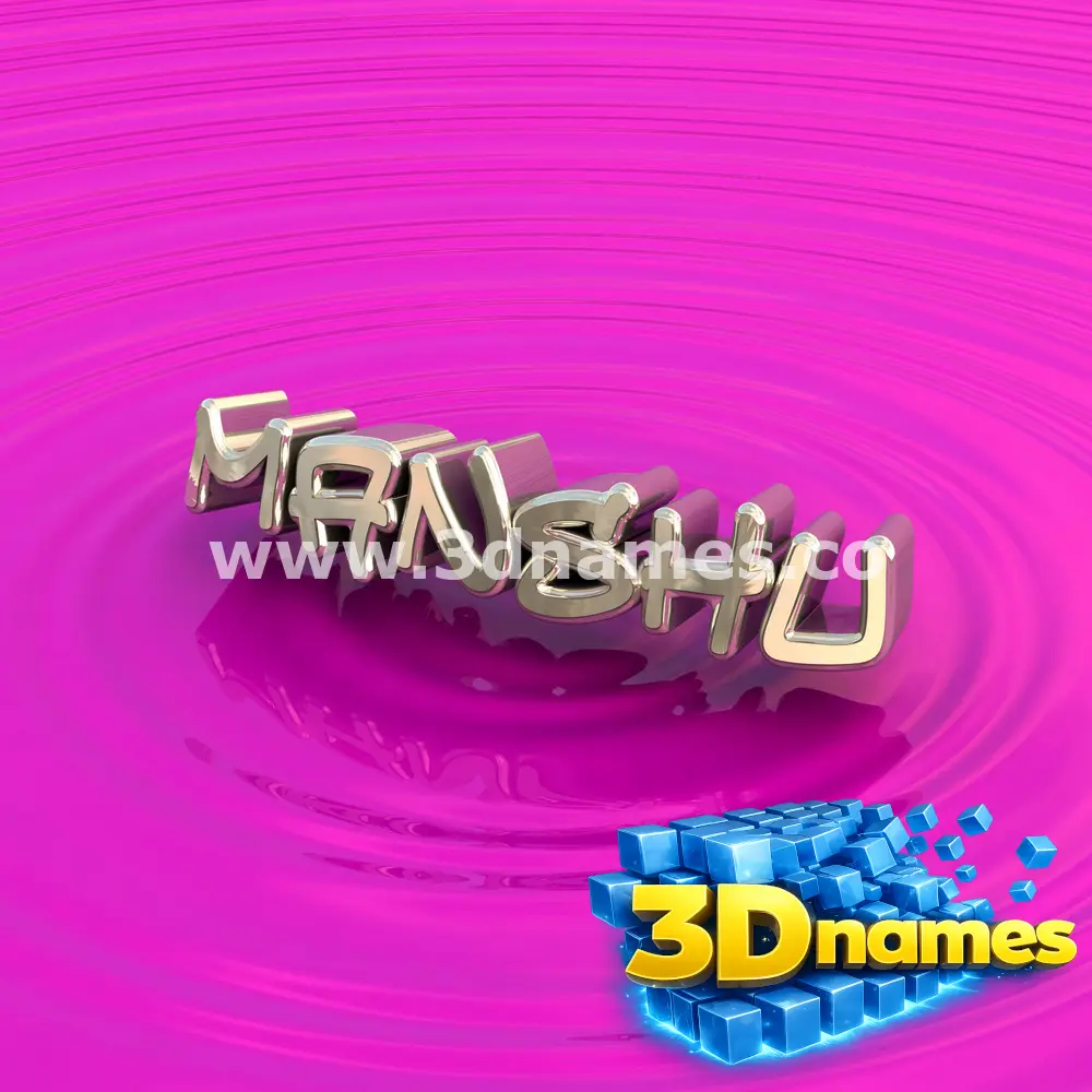 manshu in Pink Graffiti style - 3D name wallpaper