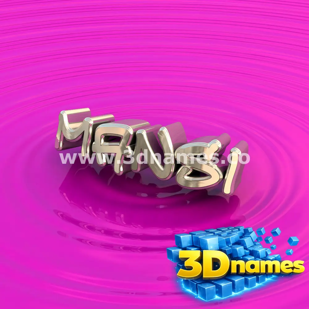 mansi in Pink Graffiti style - 3D name wallpaper