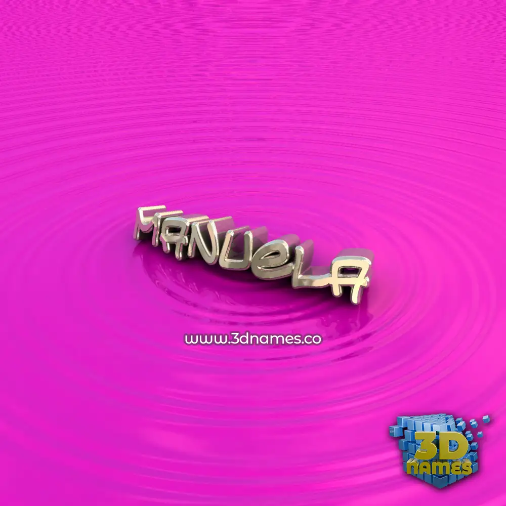 manuela in Pink Graffiti style - 3D name wallpaper