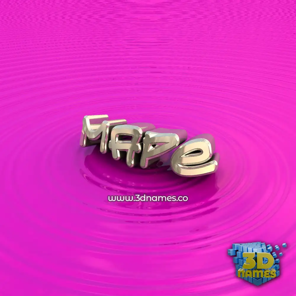 mape in Pink Graffiti style - 3D name wallpaper