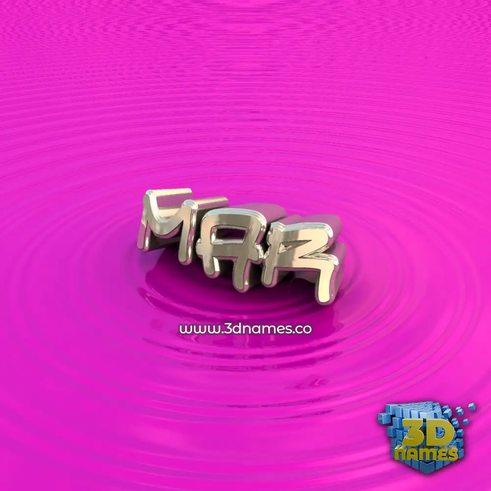mar in Pink Graffiti style - 3D name wallpaper