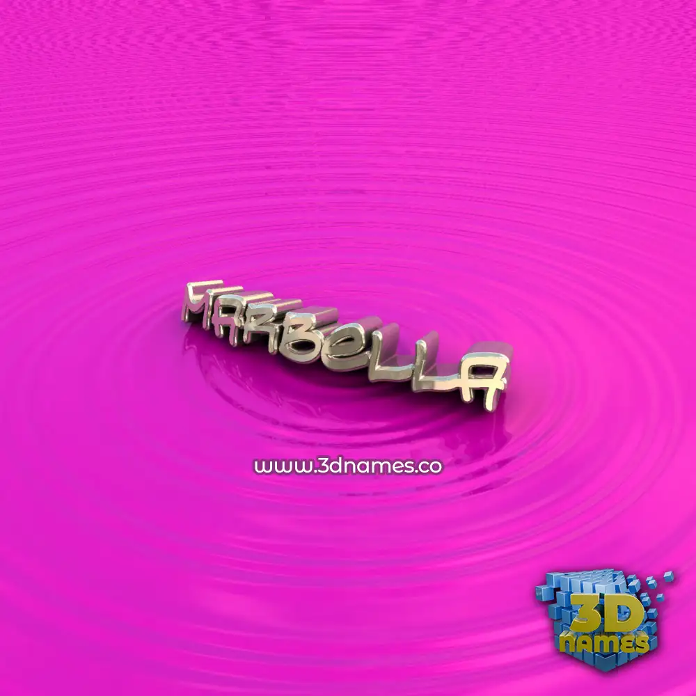 marbella in Pink Graffiti style - 3D name wallpaper