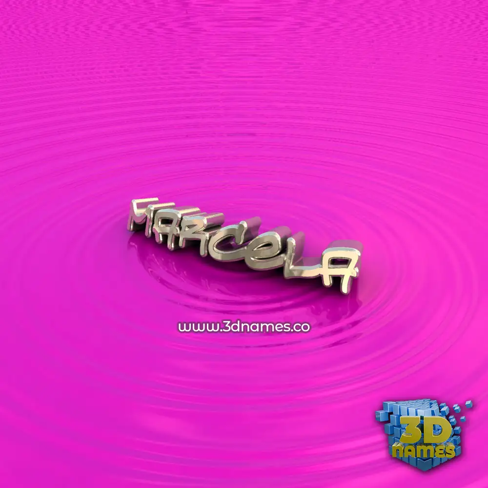 marcela in Pink Graffiti style - 3D name wallpaper