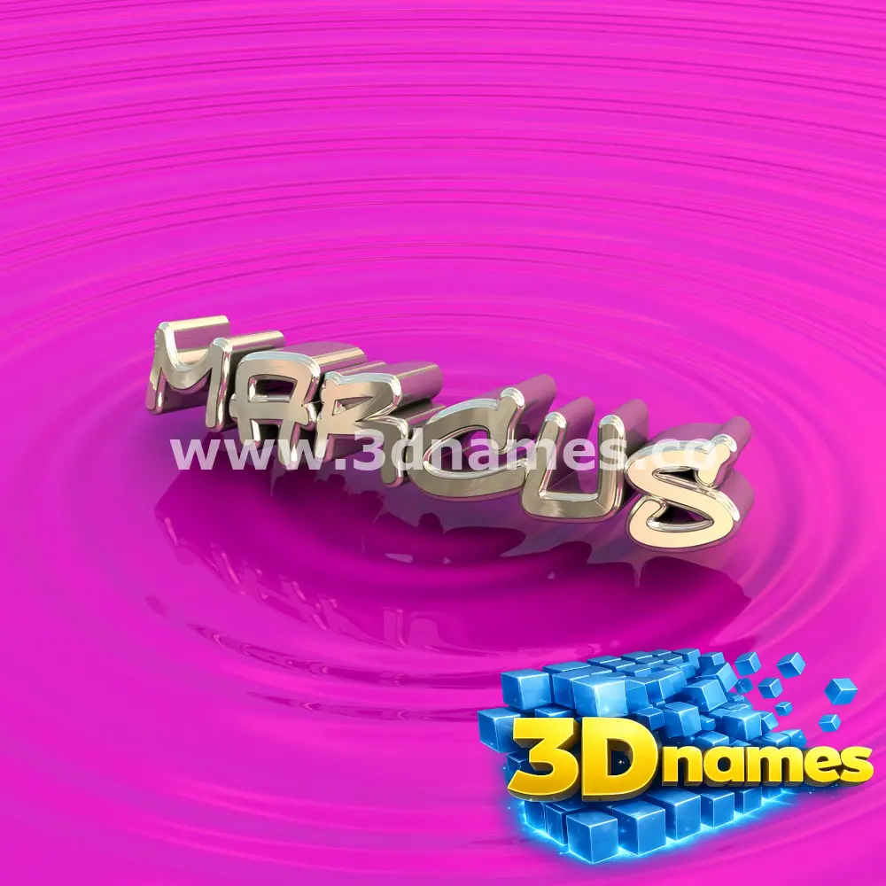 marcus in Pink Graffiti style - 3D name wallpaper