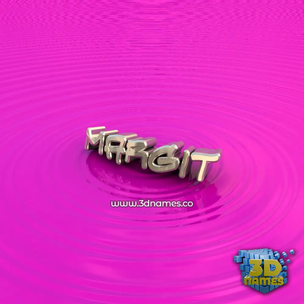 margit in Pink Graffiti style - 3D name wallpaper