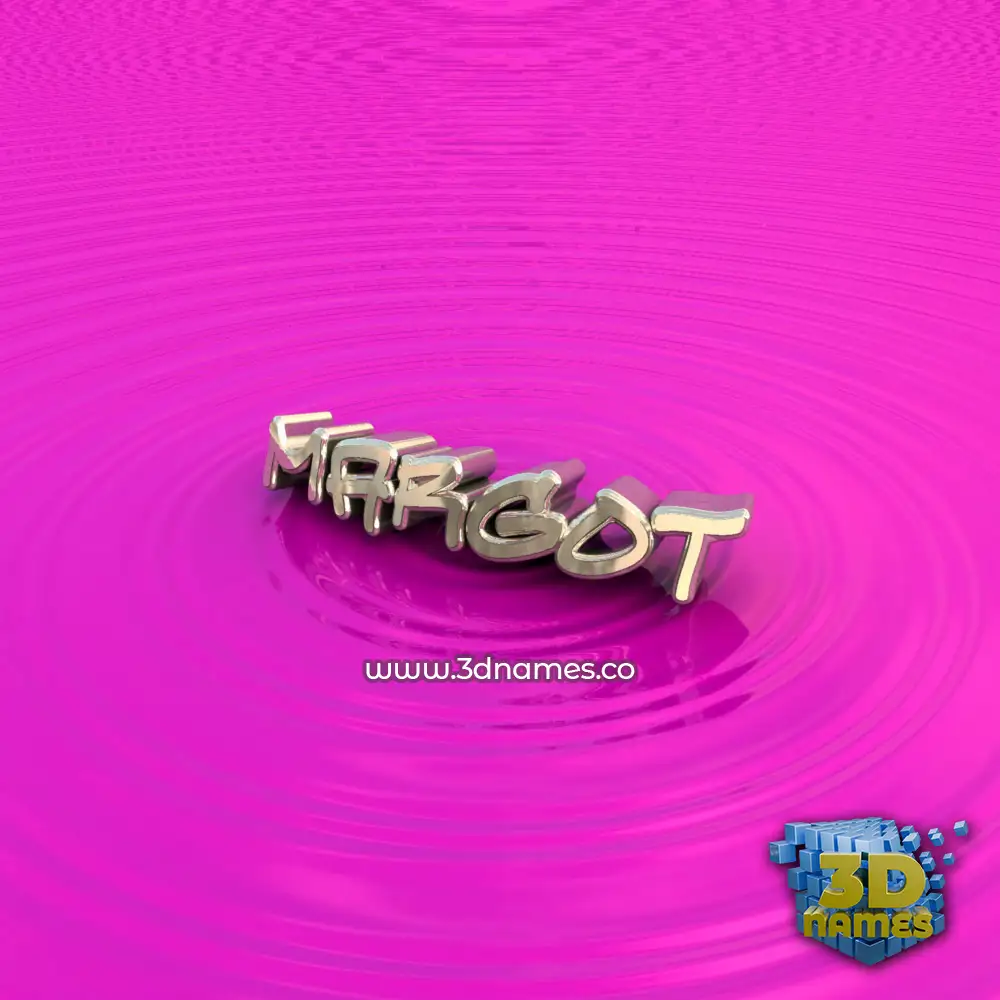 margot in Pink Graffiti style - 3D name wallpaper