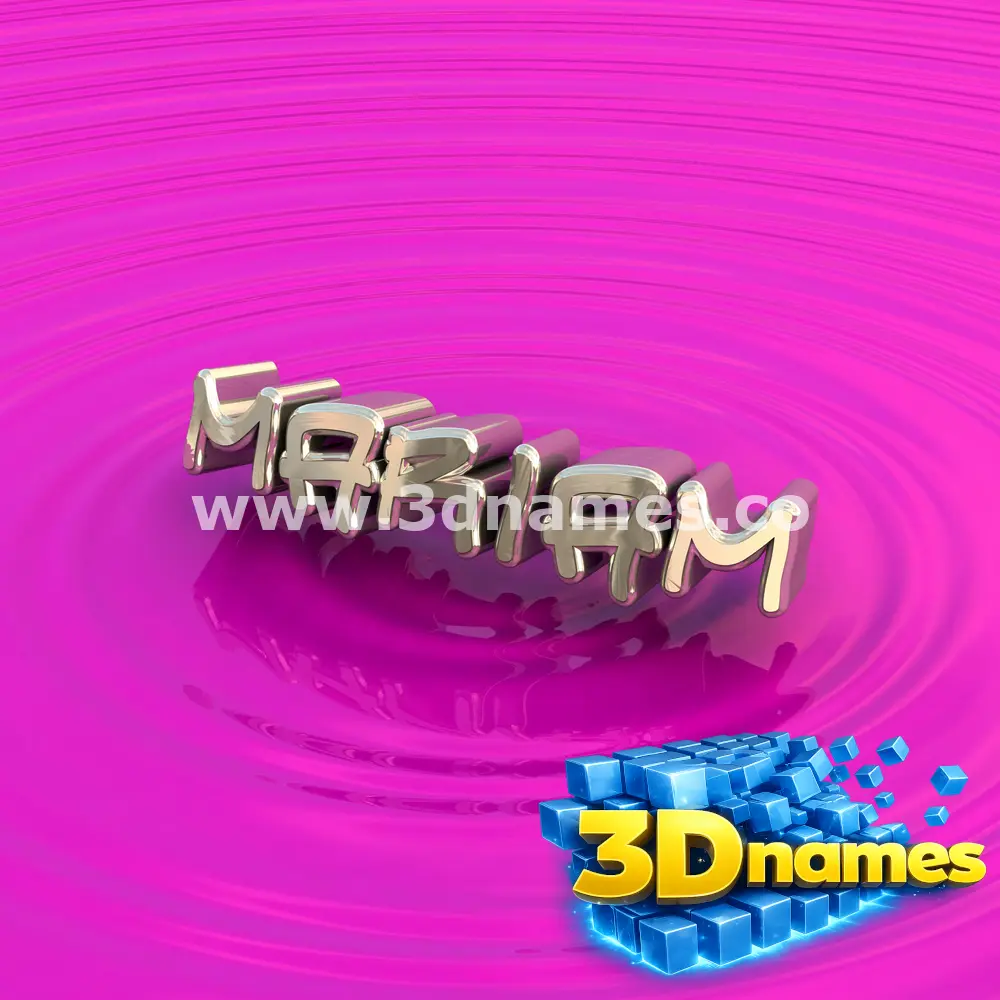 mariam in Pink Graffiti style - 3D name wallpaper
