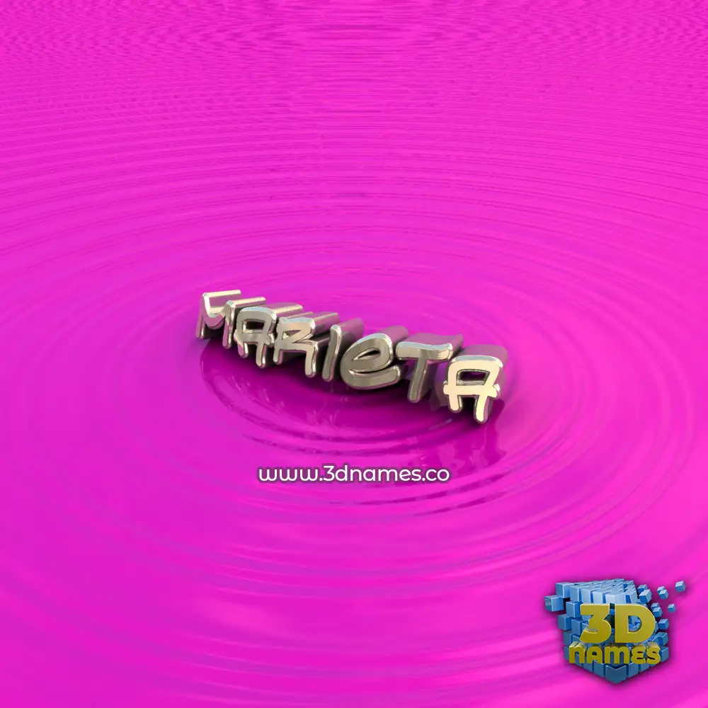 marieta in Pink Graffiti style - 3D name wallpaper