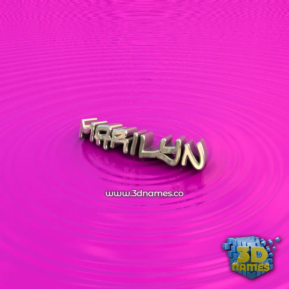 marilyn in Pink Graffiti style - 3D name wallpaper