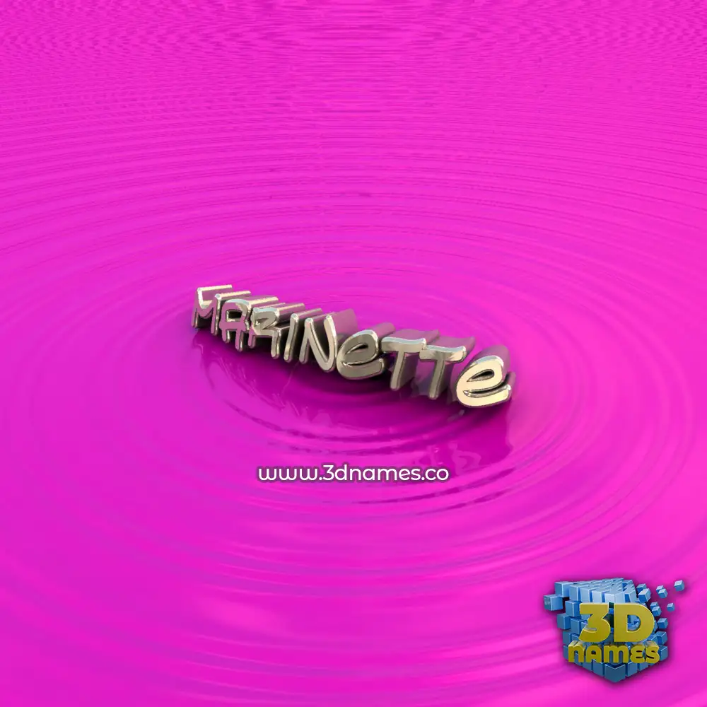 marinette in Pink Graffiti style - 3D name wallpaper