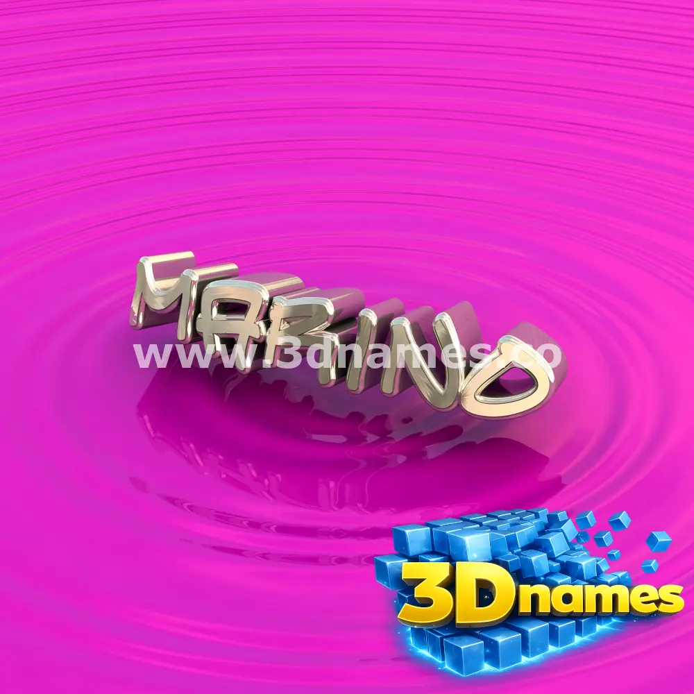 marino in Pink Graffiti style - 3D name wallpaper