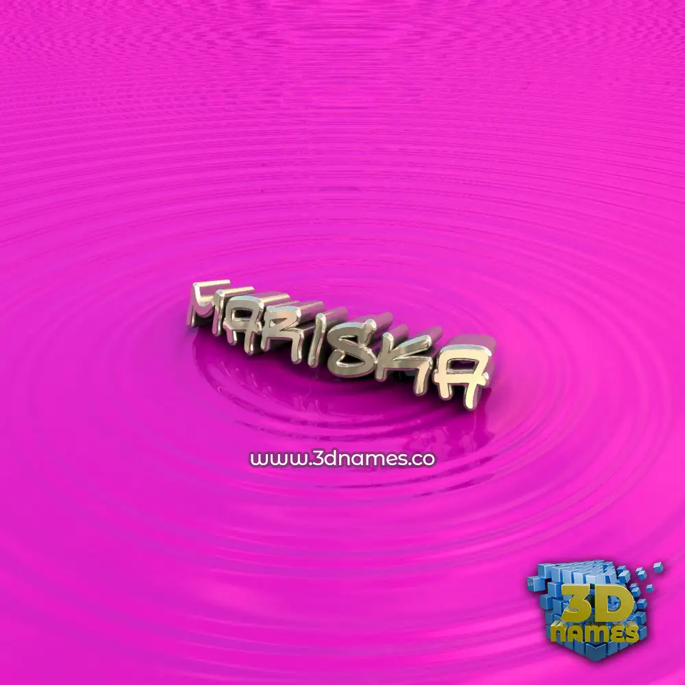 mariska in Pink Graffiti style - 3D name wallpaper