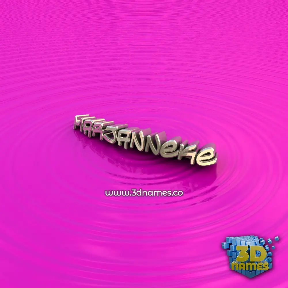 marjanneke in Pink Graffiti style - 3D name wallpaper
