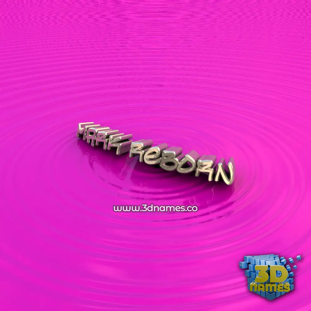 mark reborn in Pink Graffiti style - 3D name wallpaper