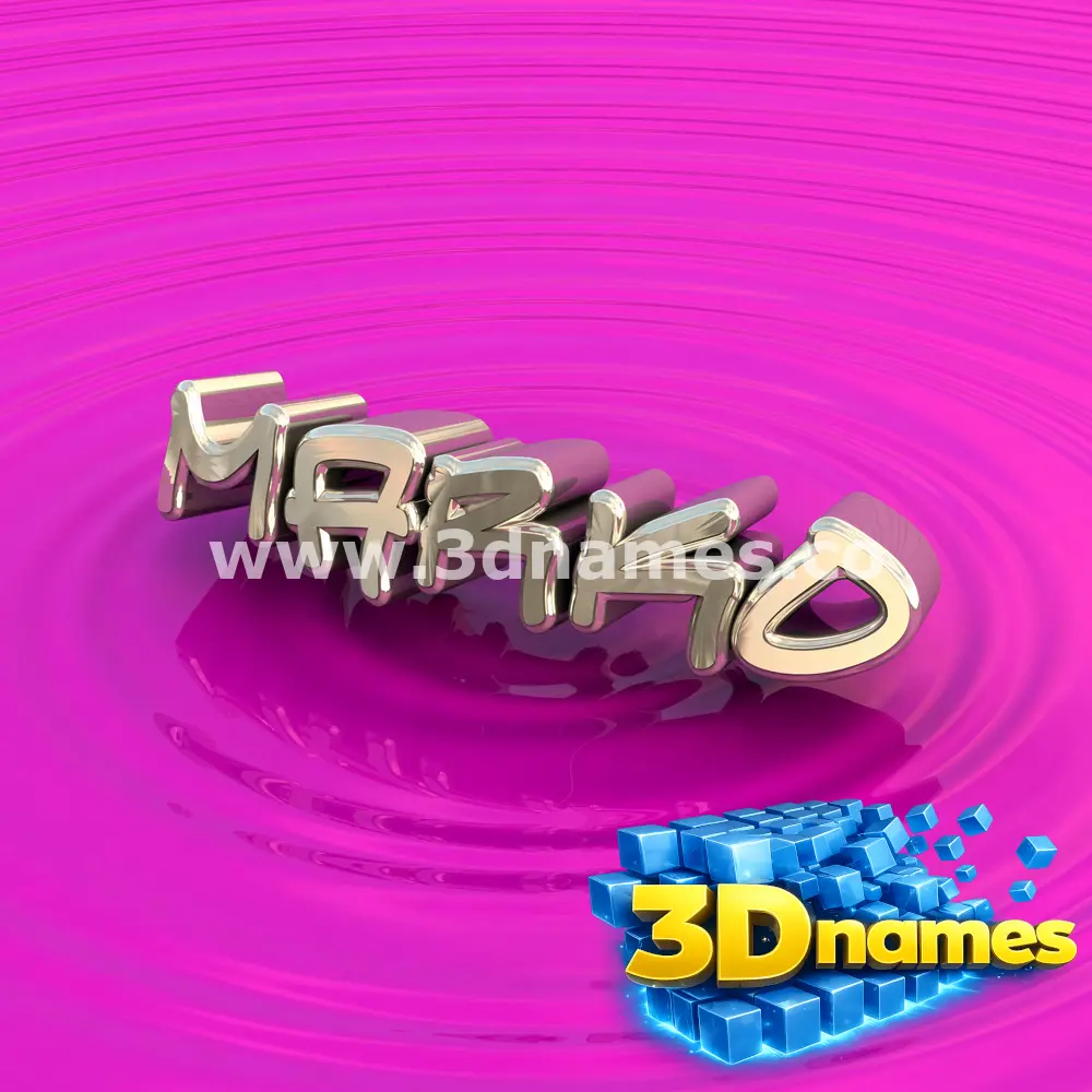 marko in Pink Graffiti style - 3D name wallpaper