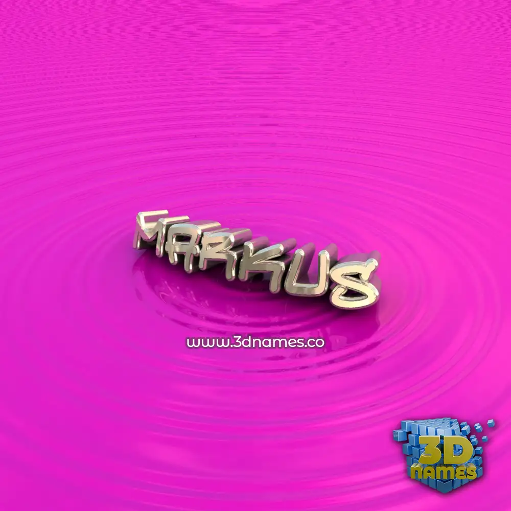 markus in Pink Graffiti style - 3D name wallpaper
