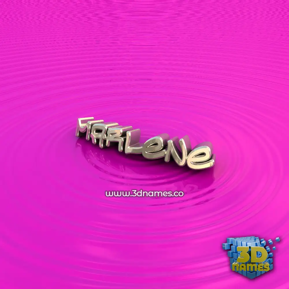 marlene in Pink Graffiti style - 3D name wallpaper