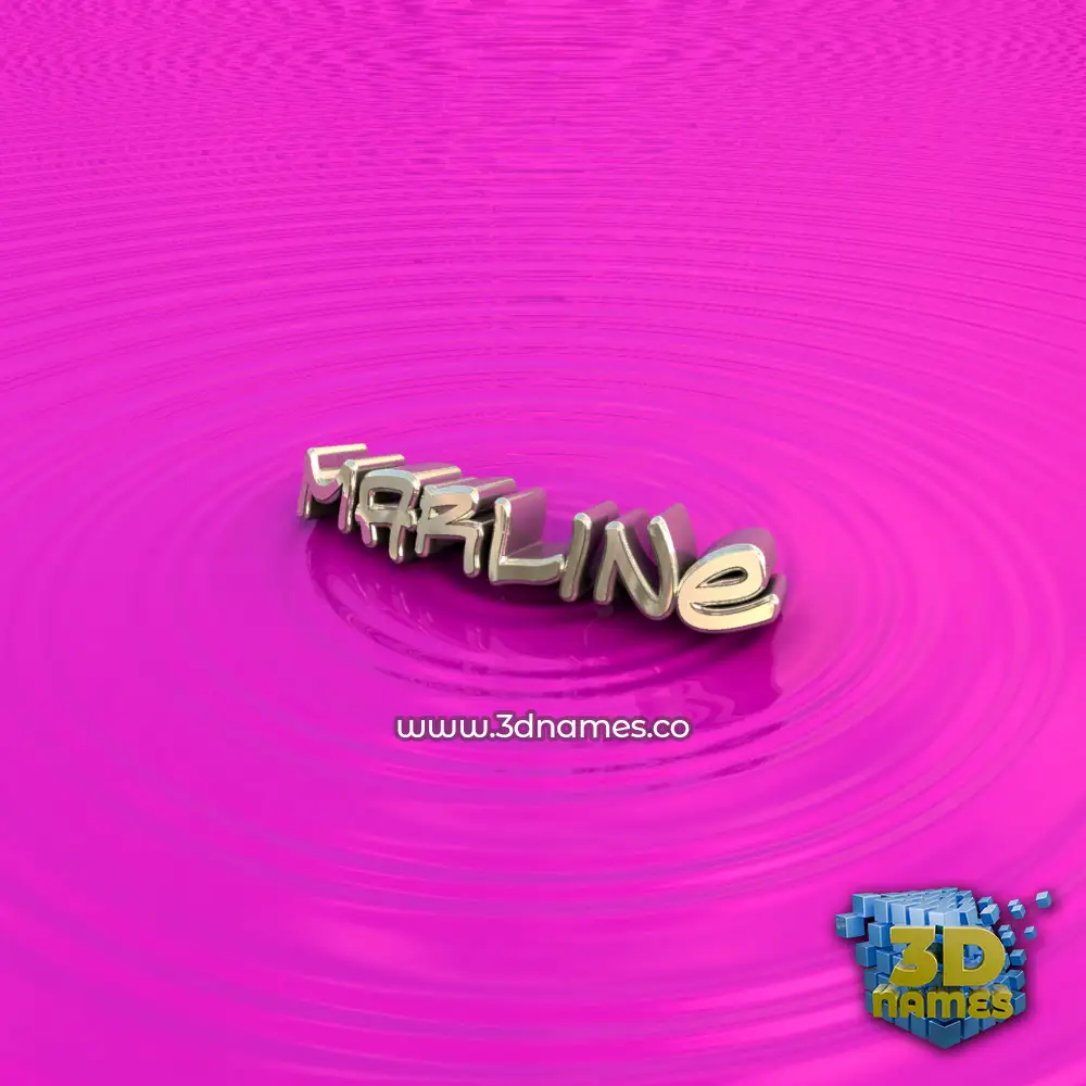 marline in Pink Graffiti style - 3D name wallpaper