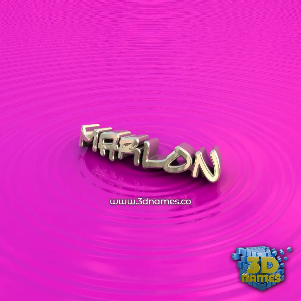 marlon in Pink Graffiti style - 3D name wallpaper